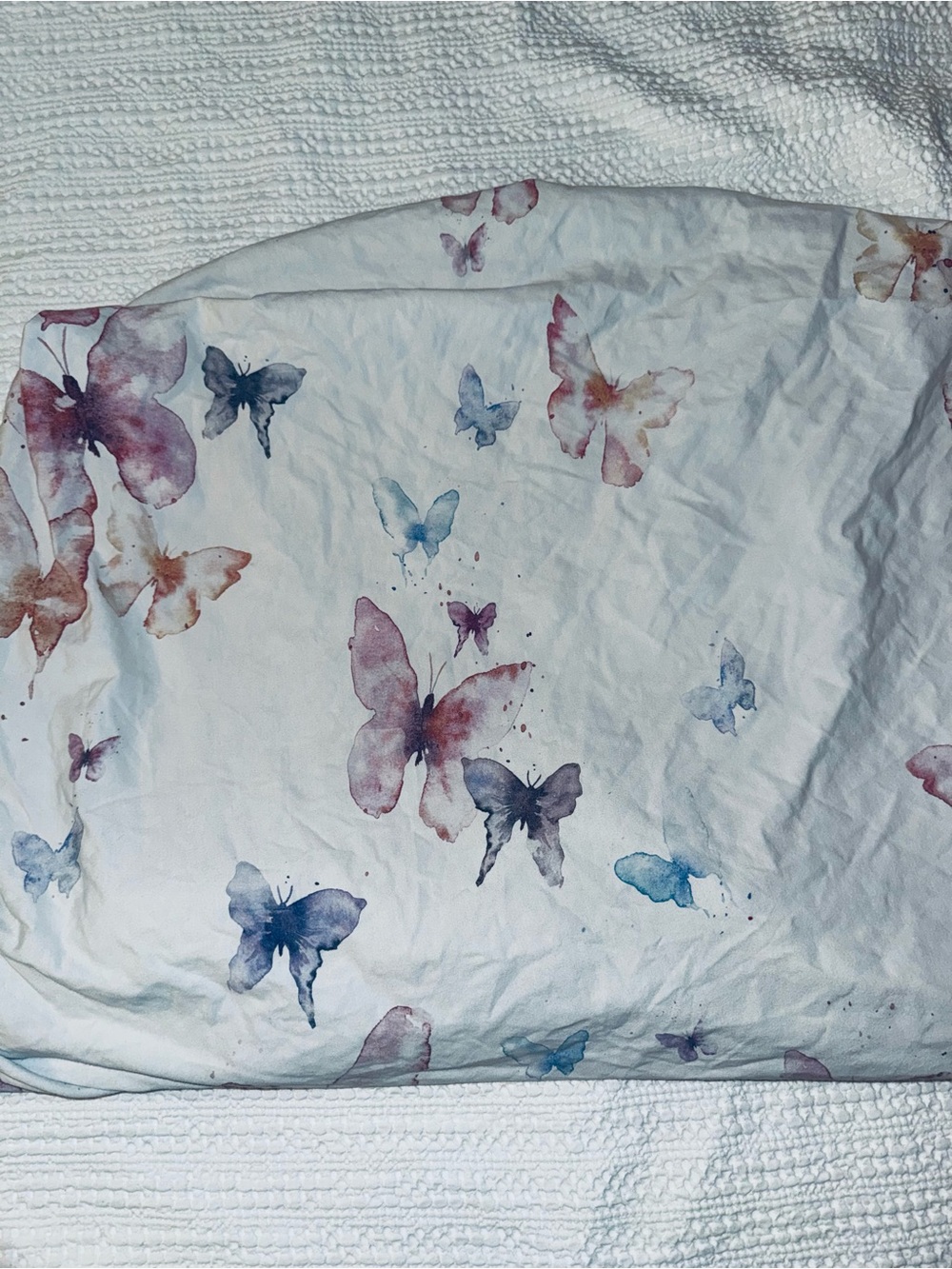 Butterfly Print Crib sheet and changing pad cover